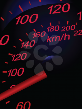 Royalty Free Clipart Image of an Automobile Speedometer