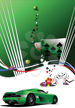 Royalty Free Clipart Image of a Casino Background