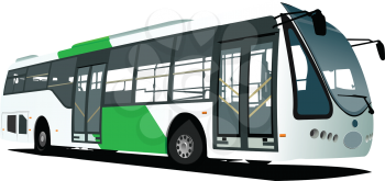 Royalty Free Clipart Image of a City Bus