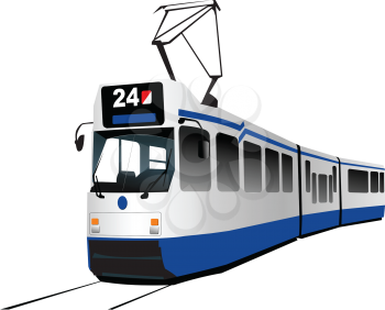 Royalty Free Clipart Image of a City Street Car