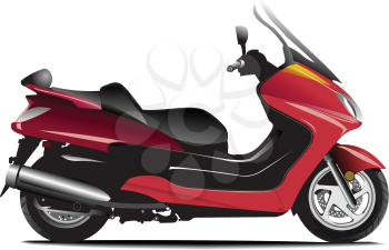 Royalty Free Clipart Image of a City Scooter