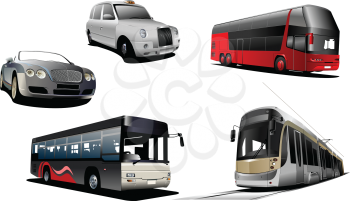 Royalty Free Clipart Image of City Transportation
