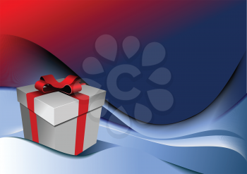 Royalty Free Clipart Image of a Package With a Bow