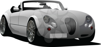 Royalty Free Clipart Image of a Luxury Convertible