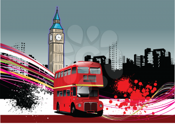 Royalty Free Clipart Image of a Grunge London Background