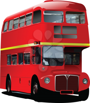 Royalty Free Clipart Image of a London Double Decker Bus