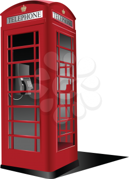 Royalty Free Clipart Image of a London Phone Booth