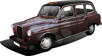 Royalty Free Clipart Image of a London Taxi