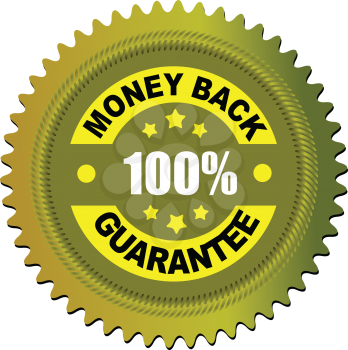 Royalty Free Clipart Image of a Money Back Guarantee Sticker