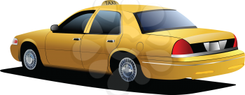 Royalty Free Clipart Image of a New York Taxi Cab