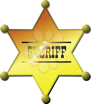 Royalty Free Clipart Image of a Sheriff's Badge