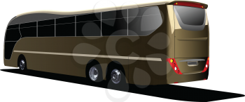 Royalty Free Clipart Image of a Tourist Bus