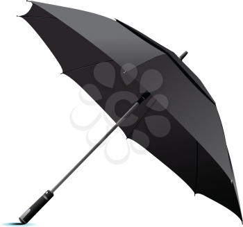 Royalty Free Clipart Image of an Open Black Umbrella