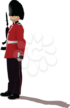 Royalty Free Clipart Image of a London Guard