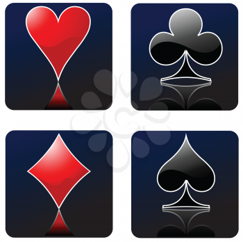 Royalty Free Clipart Image of a Playing Card Suits
