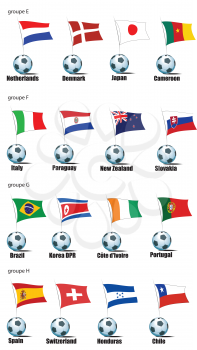 Royalty Free Clipart Image of a Set of World Cup Icons