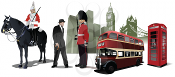 Royalty Free Clipart Image of British Images