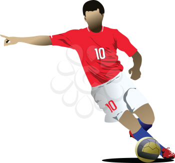 Royalty Free Clipart Image of the Number 10 Soccer Player