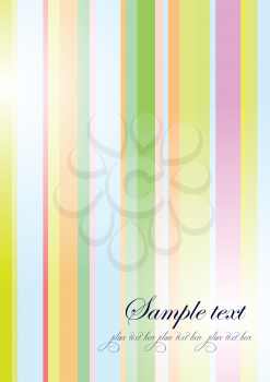 Royalty Free Clipart Image of a Pastel Striped Background With Space for Text