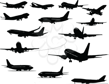 Royalty Free Clipart Image of a Airplanes