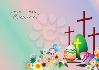 Royalty Free Clipart Image of Easter Symbols