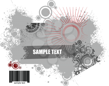 Royalty Free Clipart Image of a Grunge Background With Space for Text and a Bar Code