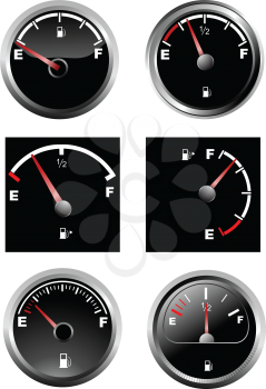 Royalty Free Clipart Image of a Car Gauges