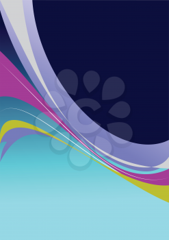 Background with curve  shapes or cover for brochure