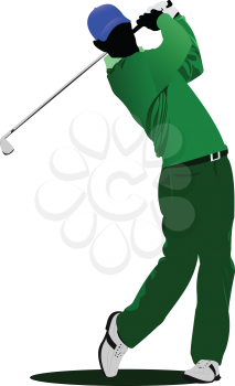 Golfer. Vector illustration