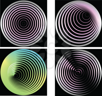 Set of abstract  circles. Vector illustration