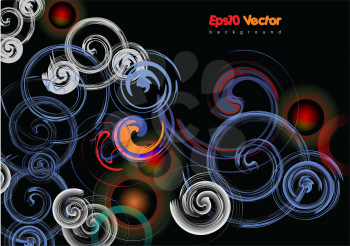 Eps 10 Abstract vector black background