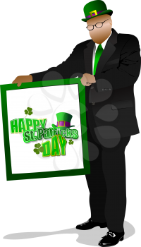 Illustration of St. Patrick's Day. Leprechaun. Vector