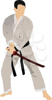 Karate silhouettes. Vector illustration