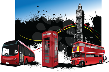 London rarity red images. Vector illustration