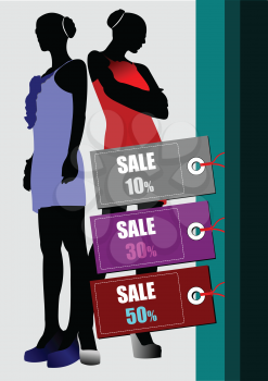 Few sale images. Vector illustration for designers. Shopping