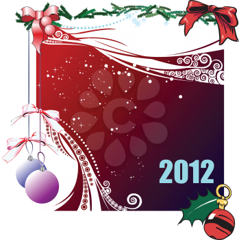Greeting card for Merry Christmas or Happy New Year 