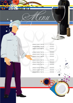 Restaurant (cafe) menu. Vector illustration