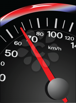 Speedometer. Accelerating Dashboard. Vector illustration 