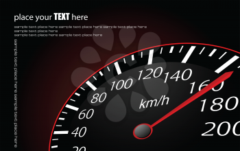 Speedometer. Accelerating Dashboard. Vector illustrator
