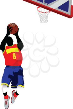 Basketball players. Vector illustration