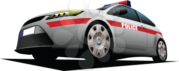 Police car. Sheriff. Vector illustration.