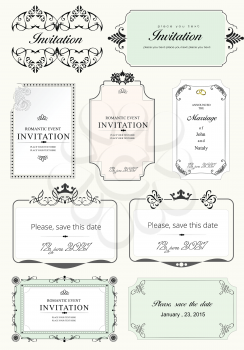Perfect as invitation or announcement. All pieces are separate. Easy to change colors and edit.
