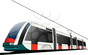 
City tram. Vector 3d illustration