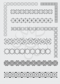 Collection of Ornamental Rule Lines in Different Design styles