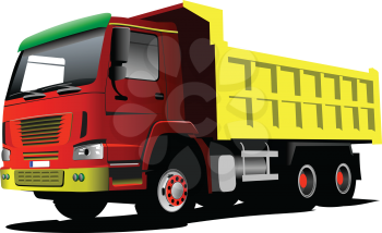 Lorry on white background vector illustration