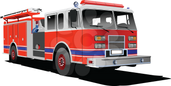 Fire engine ladder isolated on background. Vector illustration