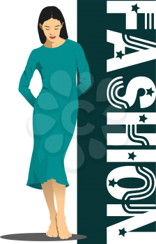 Fashion woman. Vector 3d illustration
