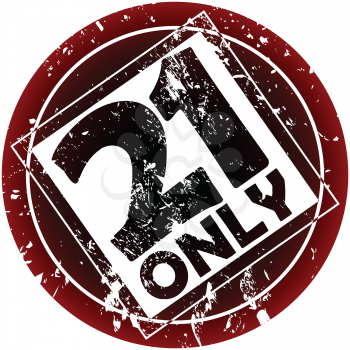 Royalty Free Clipart Image of an Adults Only Stamp