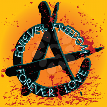 Royalty Free Clipart Image of an Anarchy Symbol