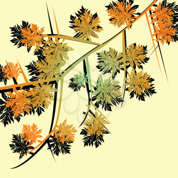 Royalty Free Clipart Image of Autumn Foliage